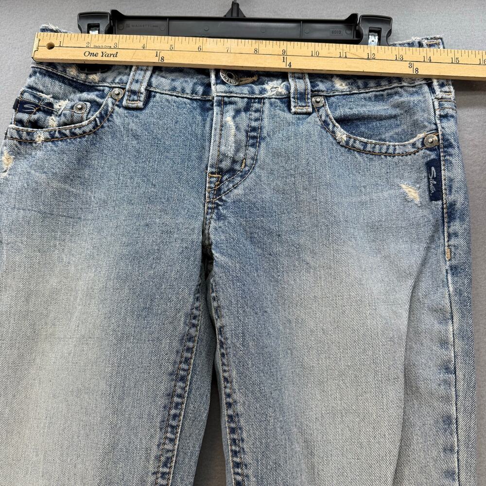 Silver Jeans Women's 28x33 (6) Light Blue Blaze Flare Vintage Preppy Normcore - Picture 11 of 15